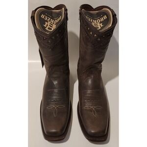 NWB Bronzer Men's Chocolate Brown Western Zipper Boots Size 11